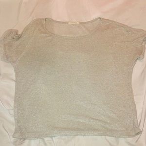 Silver & SPARKLY knit top